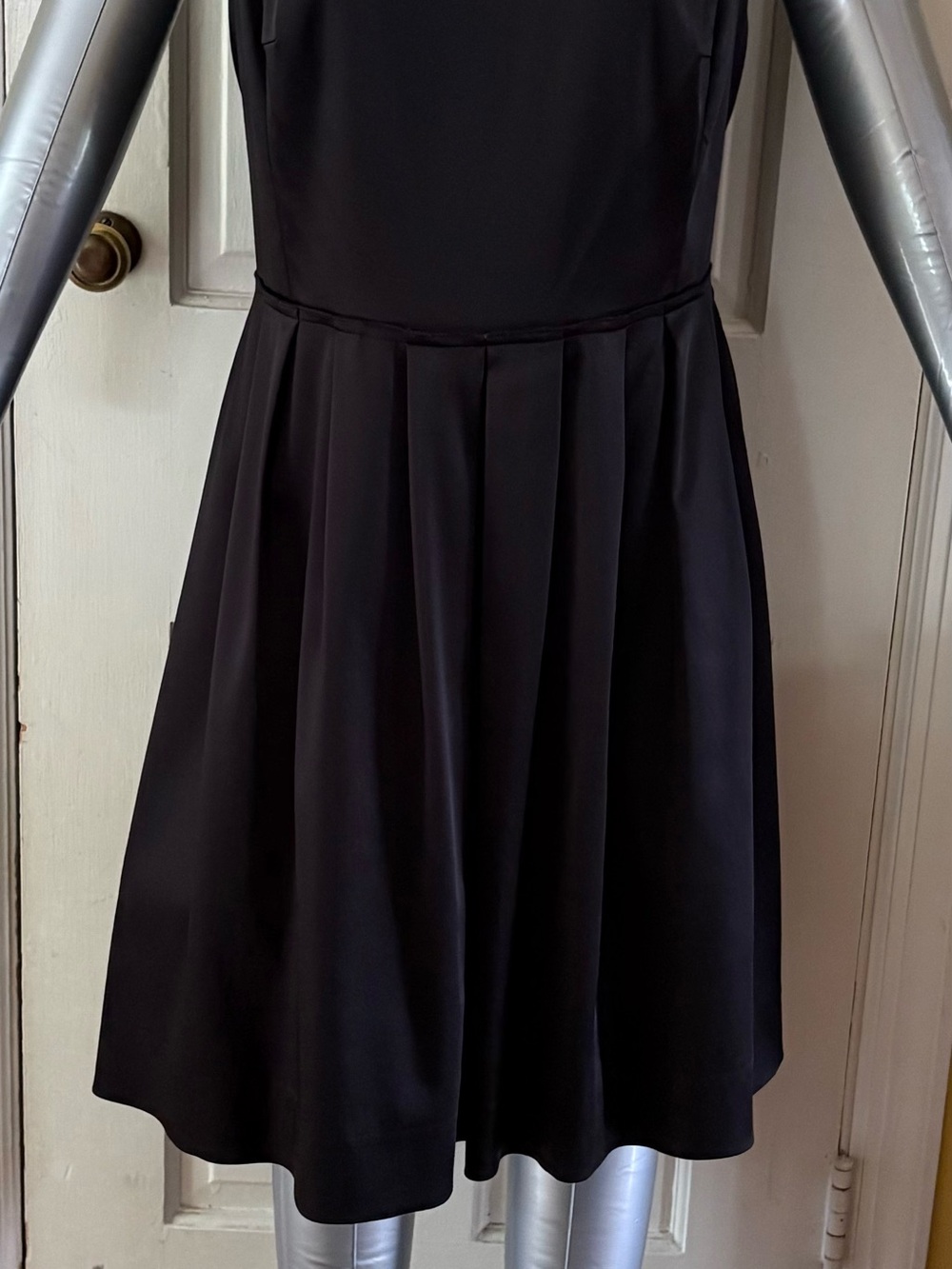 Tahari Black Pleated Mini cocktail Dress